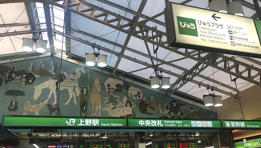 JR上野駅からのアクセス（徒歩2分）