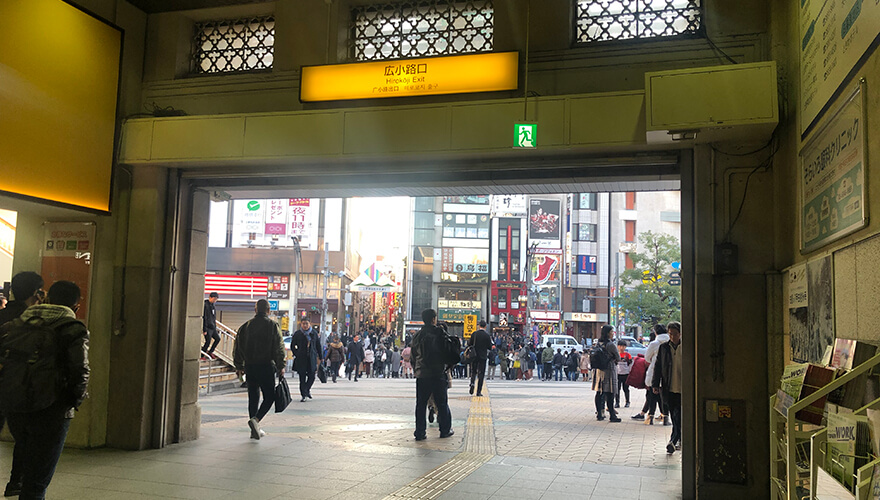 JR上野駅からのアクセス（徒歩2分）